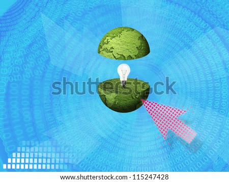 business ideas selecting business icon on blue modern background.