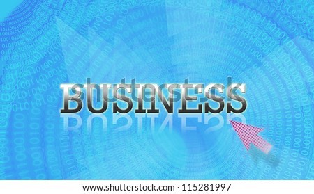 Attractive artwork of business wording on blue modern background.