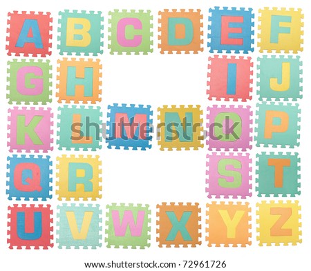 Letter a  tile isolated white background for children