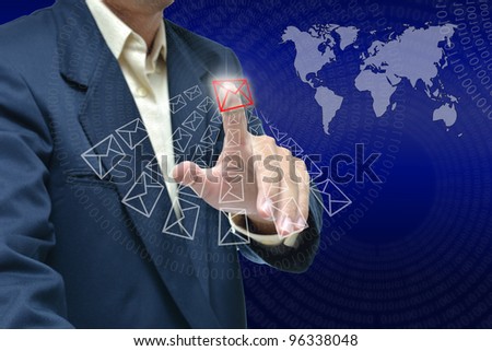 Selection idea by business people pointing object on white background.