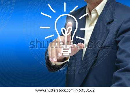 Selection idea by business people pointing object on white background.