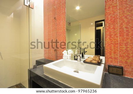 Luxury bathroom interior design for modern life style.