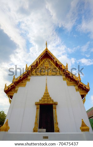 Buddhist Temple of Wat Phra Kaew, Popular Tourist Attraction by the Grand Palace in Bangkok, Thailand