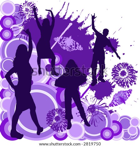 purple people silhouette