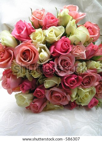 stock photo wedding bouquet with pink red and white roses
