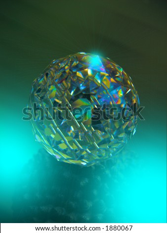 digitally enhanced photograph of a beautiful clear chrystal