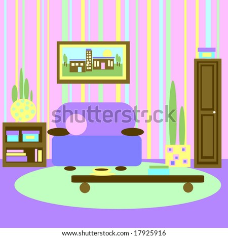 Abstract Graphic Living Room Kids Style Stock Photo 17925916 ...