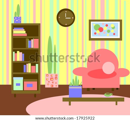 Abstract Graphic Living Room Kids Style Stock Photo 17925922 ...