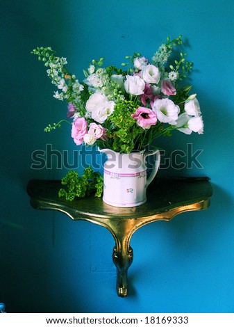 floral cross process photographic still-life reproduction