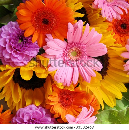 bouquet with Sunflowers,