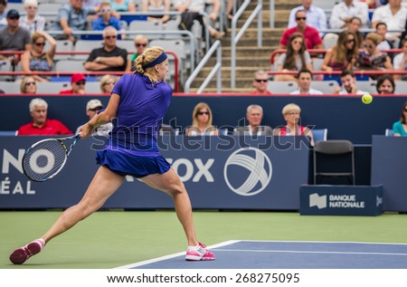 MONTREAL - AUGUST 5: Anastasia Pavlyuchenkova of Russia in her Second round match loss to Venus Williams of USA at the 2014 Rogers Cup on August 5, 2014 in Montreal, Canada