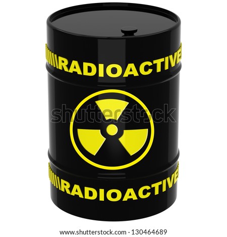 Barrel with radioactive materials
