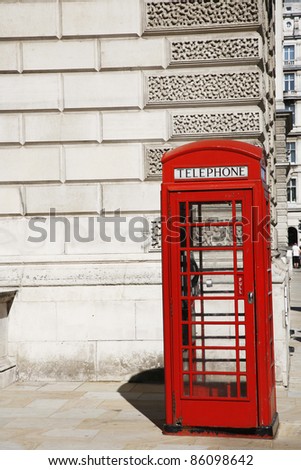 Red phone booth is one of the most famous icons of London.