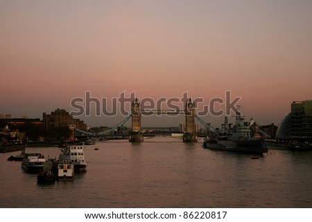 Tower Bridge in the evening glow