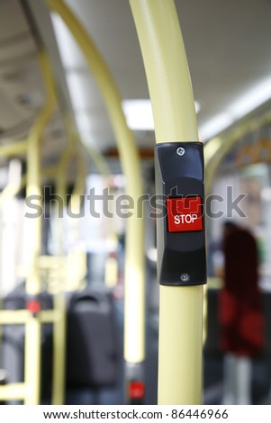 Stop button on a London City Bus