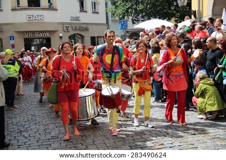 COBURG, GERMANY - JULY 15, 2012: Coburg, Germany: an annual festival of samba in Coburg, Germany.