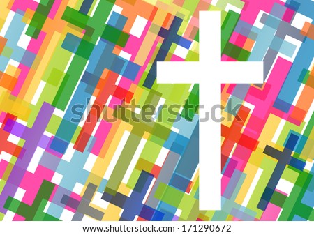 Christianity religion cross concept abstract background vector illustration