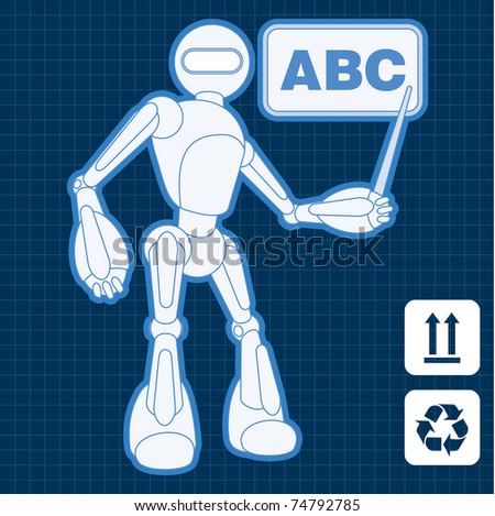 Cartoon Robot Teacher