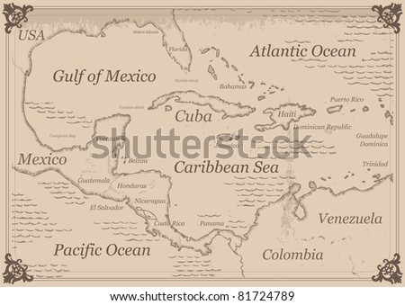 ANTIQUE MAPS OF THE CARIBBEAN BASIN
