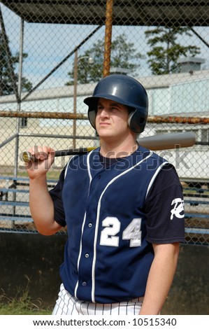 baseball player at bat. stock photo : Young aseball