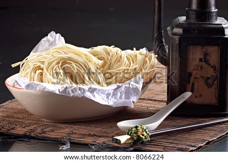 Noodle item for steamboat menu or shabu shabu restaurant