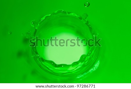 Green water drop crown