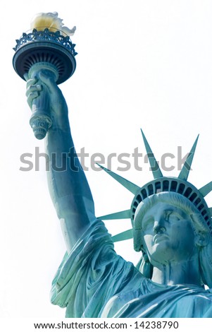 statue of liberty face image. of Statue of Liberty over