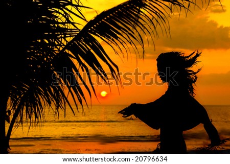 sunset beach background. on sunset beach background