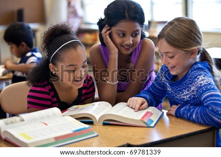 Kids in Classroom Studying Kids in Classroom Studying