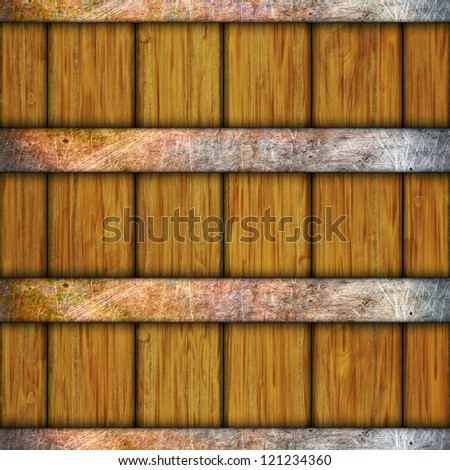 Metal Plate on Wood