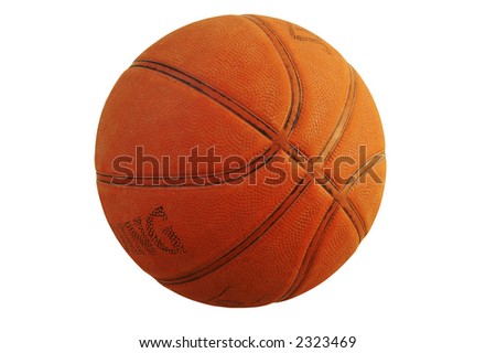 isolated basketball on white background