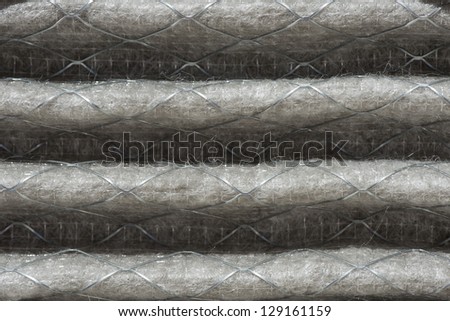 Air conditioner and furnace air filter close up