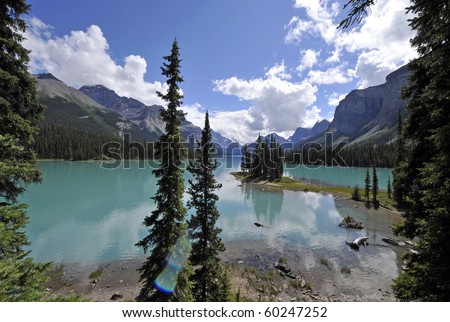 Spirit Island, Maligne Lake, Jasper National Park, Canada, Alberta