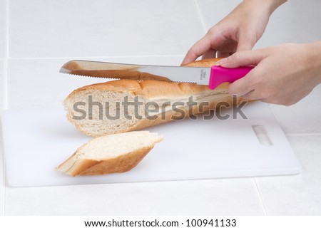 slicing bread