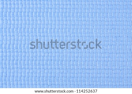 The texture of blue yoga mat for background
