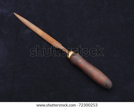 Rusty file for rasp the metal, wood or rubber