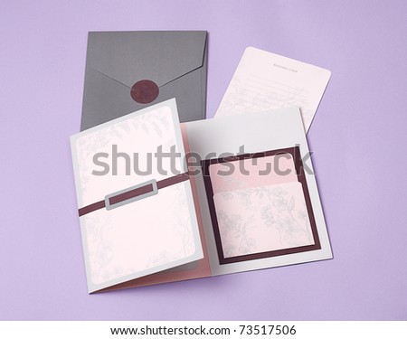 stock photo Beautiful invitation cards for your wedding ceremony
