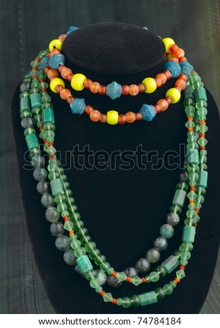 Colorful bead necklaces