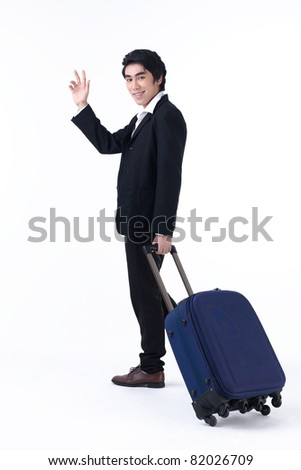 man with luggage