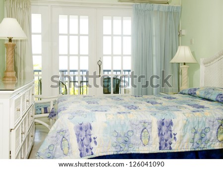 room interior with view of Caribbean Sea St. Lawrence Gap Barbados