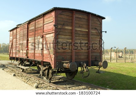 Holocaust Death Camp cattle car train Nazi Germany concentration camp Auschwitz-Birkenau