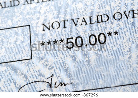 not valid over fifty check detail