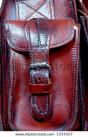 quality leather bag detail handmade in greece