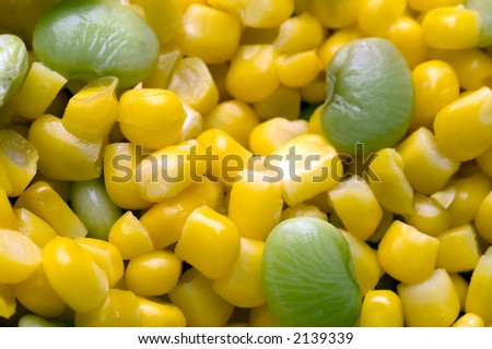 succotash mixture corn niblets and lima beans green vegetables