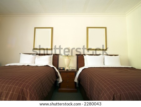 luxury hotel room with twin beds in capital San Salvador, El Salvador Central America