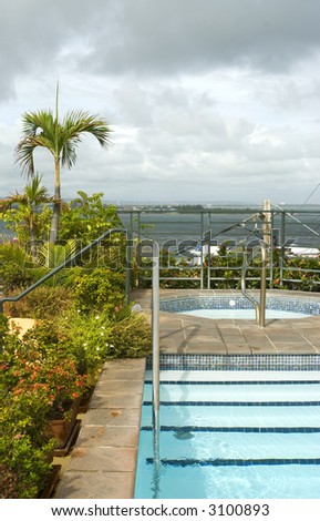 roof top plunge swimming pool and hot tub luxury hotel old san juan puerto rico