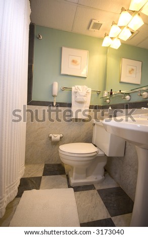bathroom in luxury hotel in latin america old san juan, puerto rico