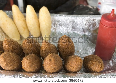 street food emanadas, johnny cakes, fritters empanadas from vendor dominican republic