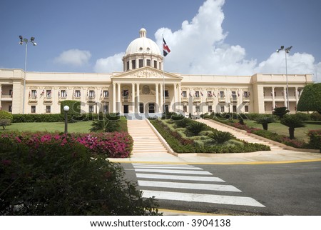 palacio nacional the national palace santo domingo dominican republic beautiful government building - stock photo palacio nacional the national palace santo domingo dominican republic beautiful government building - stock photo