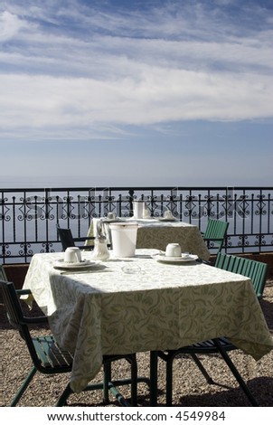 table for dining over the sea taormina sicily